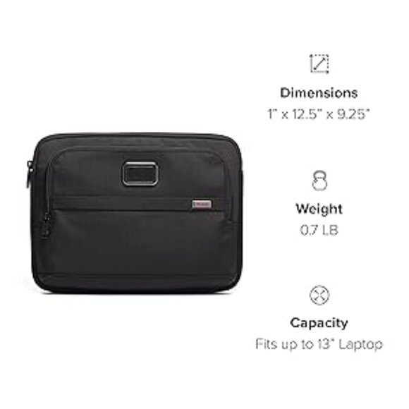 #149 NWT - Tumi Medium Laptop Cover, Black - Picture 7 of 7